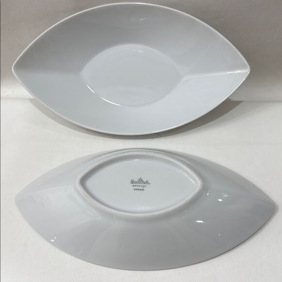 Rosenthal White Porcelain Modern Serveware Plates Dishes Germany Epoque Set Of 2 - Picture 5 of 13